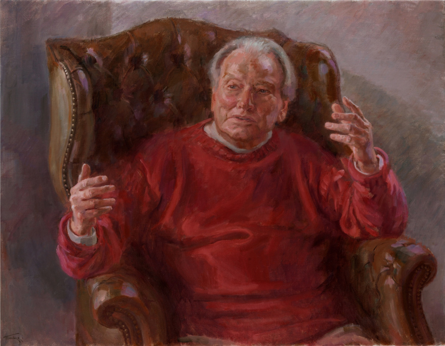 'Sir Neville Marriner', painting by June Mendoza ROI