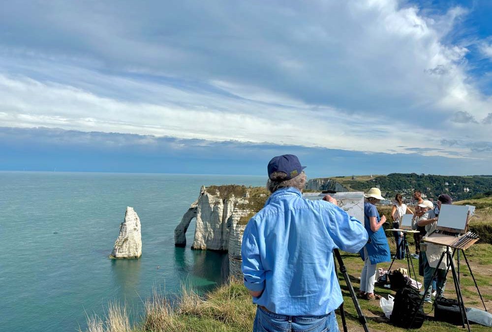 A week of painting in Etretat with Julia Hawkins ROI NEAC