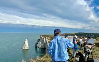 A week of painting in Etretat with Julia Hawkins ROI NEAC
