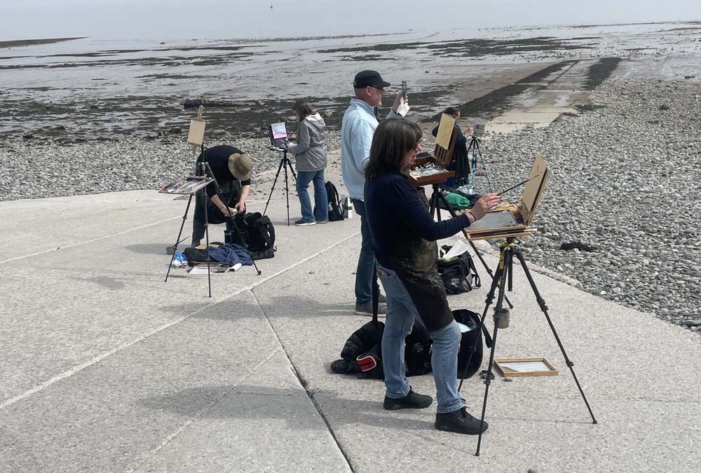 ROI Friends paint out at Penarth